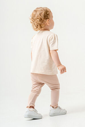 Bebek Çocuk Pamuklu Taytlı 2'li Takım Trend Moda Alt Üst Takım