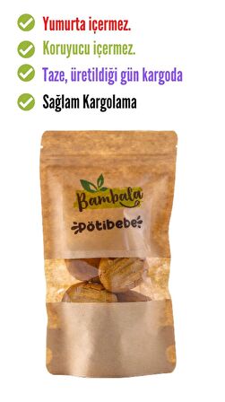 Pötibebe +6 Ay  Yumurtasız Bebek Bisküvisi 125g (Koruyucusuz, Temiz İçerik)