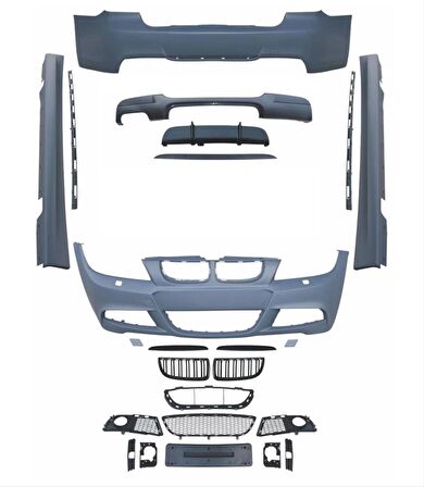 3 SERISI E90 2007-2011 İÇİN UYUMLU LCI M-TECH BODY KIT   (ÖN-ARKA-YAN-PANJUR)