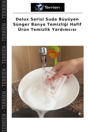 Delux Serisi Suda Büyüyen Sünger Banyo Temizliği Hafif Ürün Temizlik Yardımcısı