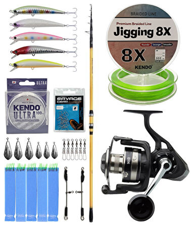 YekOutdoor Yüksek Performans Shimano Kamış Beastmaster FX Surf Tele 4,25m 200g 6pc&Savage Gear SGS8 8000 FD 8+1BB Olta Makinesi