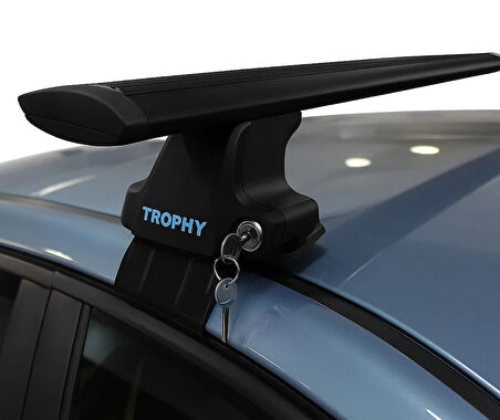  TrophyBars Kilitlenebilir (120 cm) Siyah Ara Atkı - Skoda Superb B6 3T (2008-2014) Sedan ile Uyumlu Tavan Barı