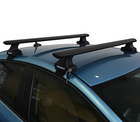  TrophyBars Kilitlenebilir (120 cm) Siyah Ara Atkı - Toyota Corolla E130, E140 (2006-2013) Hatchback ile Uyumlu Tavan Barı