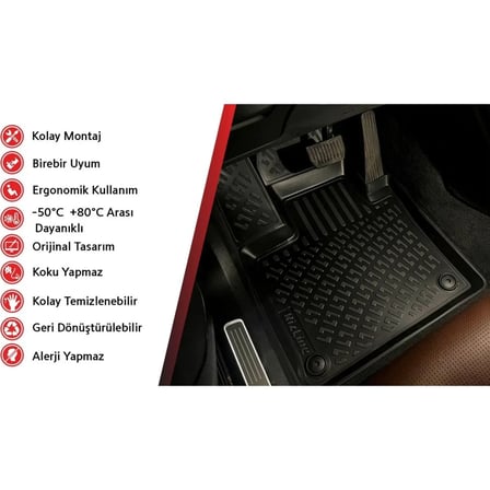 Bmy Oto Aksesuar Peugeot 3008 Hybrid Alt 2024- Bagaj Havuzu