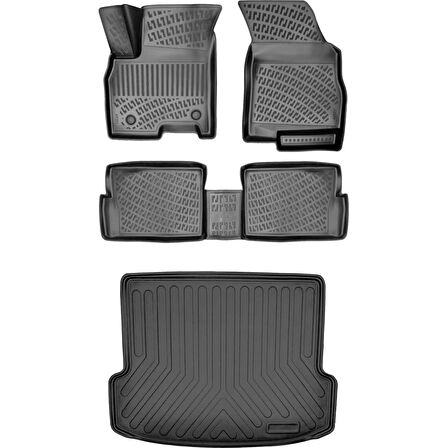 Dacia Logan Sedan 2004-2012 3D Araca Özel Paspas ve Bagaj Havuzu Set