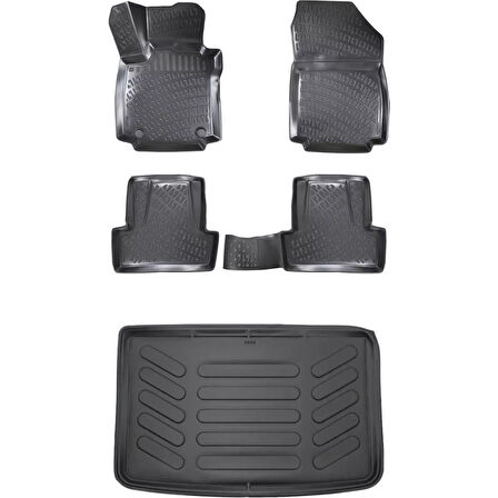 Renault Captur 2013-2020 3D Araca Özel Paspas ve Bagaj Havuzu Set