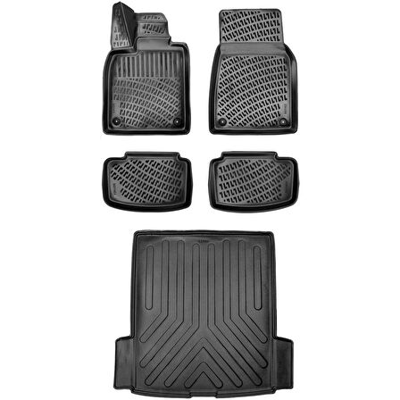 Audi E-Tron Gt 2022 Sonrası 3D Araca Özel Paspas ve Bagaj Havuzu Set