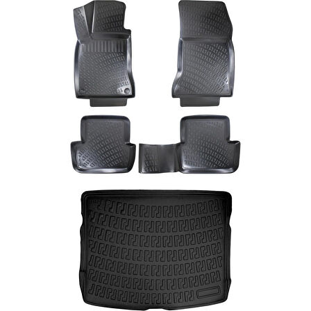 Mercedes-Benz B Serisi 2018 Sonrası W247 (Üst) 3D Araca Özel Paspas ve Bagaj Havuzu Set