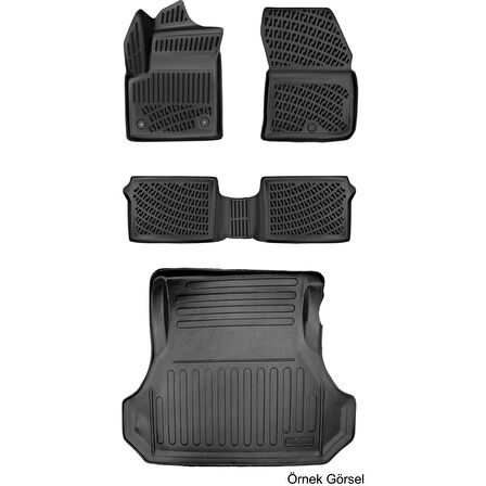 Dodge Charger Ld 2011 Sonrası 3D Araca Özel Paspas ve Bagaj Havuzu Set