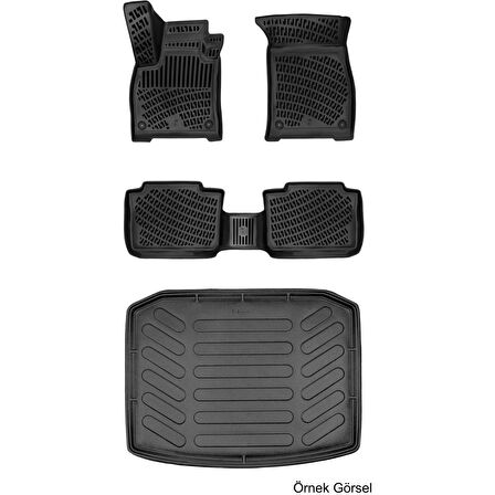 Kia Ev3 2024 Sonrası (Üst) 3D Araca Özel Paspas ve Bagaj Havuzu Set