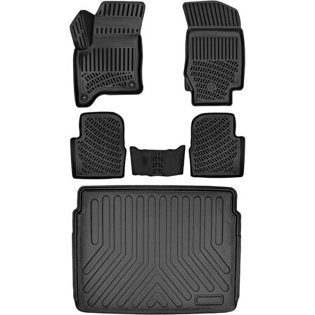 Bmw X1 (F48) 2015-2022 (Üst) 3D Araca Özel Paspas ve Bagaj Havuzu Set