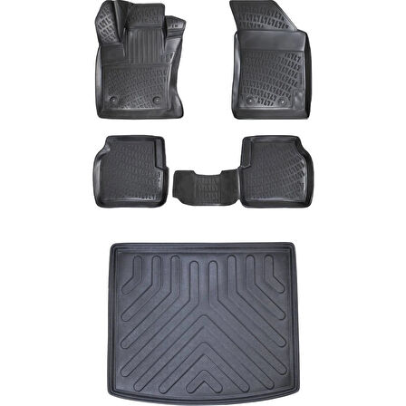 Jeep Compass 2017 Sonrası 3D Araca Özel Paspas ve Bagaj Havuzu Set