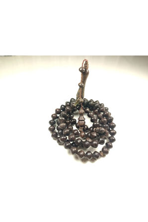 Halil Hilmi Usta Eseri İmzalı Venge Ağacı İri Boy Namaz Tesbihi Sertifikalı 5779