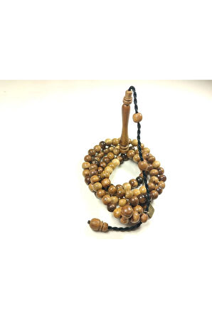 Halil Hilmi Usta Eseri İmzalı Macassar Ebony Tree El Boy (Küçük Boy) Namaz Tesbihi Sertifikalı 5776