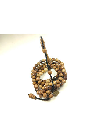 Halil Hilmi Usta Eseri İmzalı Macassar Ebony Tree El Boy (Küçük Boy) Namaz Tesbihi Sertifikalı 5776