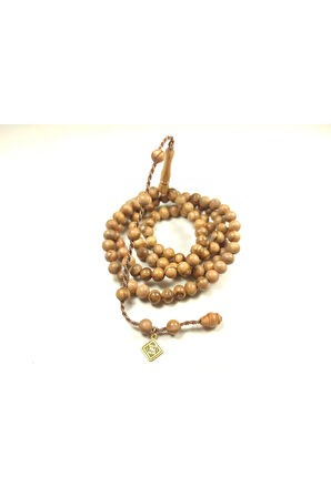 Halil Hilmi Usta Eseri İmzalı Vahşi Palmiye Ağacı El Boy (Küçük Boy) Namaz Tesbihi Sertifikalı 5774