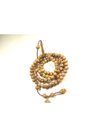 Halil Hilmi Usta Eseri İmzalı Vahşi Palmiye Ağacı El Boy (Küçük Boy) Namaz Tesbihi Sertifikalı 5774