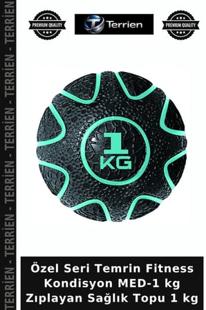 Özel Seri Temrin Fitness Kondisyon MED-1 kg Zıplayan Sağlık Topu 1 kg