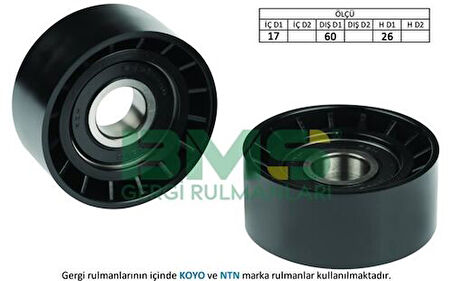 Bms 13 Alternatör Gergi Rulmanı Clıo II Kangoo Megane I Laguna II Laguna I II Espace Trafıc II Trafıc 01> Master II Master 01> 206 306 Vıvaro Movano 1.4 16V 1.6 16V 1.9 Dcı 2.5 Dcı