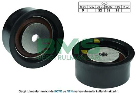 BMS 015 Alternatör Gergi Rulmanı (9x52 58x26) Astra F G H Corsa B C Tigra Vectra B C Combo Zafira F224967