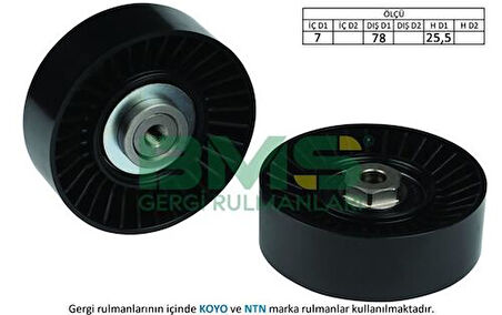 BMS 025 Alternatör Gergi Rulmanı Caddy II Golf II III IV Passat Polo CLS Transporter IV Toledo Ibiza 1.9TDI (26x8X78) F2147974.4