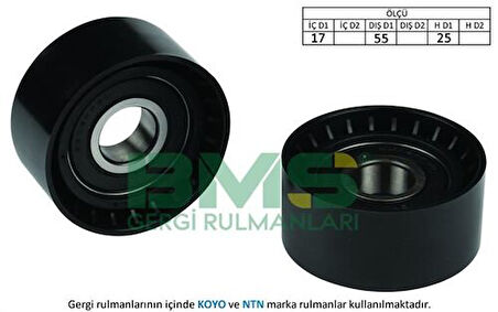 Bms 38 Alternatör Gergi (Tek Rulman) Berlıngo II C5 II Xsara II Xsara Pıcasso C3 Fıesta P407 Partner II P206 1.4 Hdı 1.6Hdı 03> Fıesta 02>10 Fusıon 01>12 1.4Tdcı Olcu (53×25)
