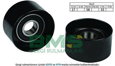 BMS 043 Triger Gergi Rulmanı Accent Getz 1.5 CRDI 2003-3 Silindir Tucson Santa Fe Sportage 2.0 CRDI 2004- VKM85146