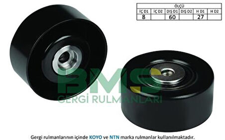 Bms 116 V Kayış Gergi (Alternatör) Rulmanı Partner Berlıngo P306 Ym Xsara II Jumpy Expert Scudo P206 Klımasız Dw8 (01 03) C3 C3 Plurıel C4 P307 P1007 Tu3A (1.4 8V) Et3J4 (1.4 16V) C2 1.4 8V 1.6 16V Nachı Olcu (8×60×27)