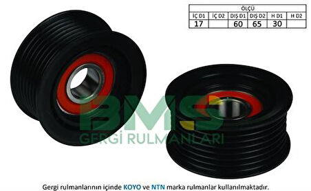 BMS 126 Alternatör Gergi Rulmanı (17x60 65x30 7PK6203 14Plastik) Suzuki Grand Vitara II 9513167J00