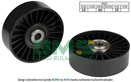 BMS 136 Alternatör Gergi Rulmanı Brava Bravo I-II Doblo Marea Idea Marea Palio Punto Stilo 1.9D-1.9JTD 96- 46454419