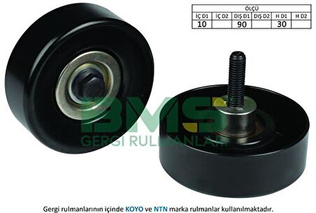 BMS 137 Alternatör Sargı Rulmanı Cıvatalı Fiesta Focus Transit Connect 1.8 TDCI 02- 532040530