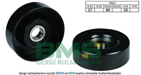 Bms 169 Alternatör Gergi Rulmanı (17×80×26) Cıty Cıvıc Jazz