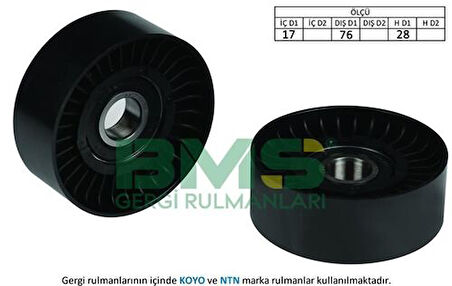 Bms 238 Kayış Gergi Rulmanı W203 02>07 Cl203 02>08 W204 07>14 C209 02>09 W211 02>08 R171 04>11 Sprinter 08>