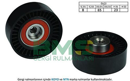 BMS 241 Alternatör Gergi Rulmanı Palio Punto Stilo Brava 1.2 8V 16V 98- 532029710