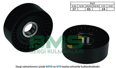 BMS 316 Alternatör Gergi Rulmanı 17x65x24 Plastik Audi A1 A3 Seat Altea Ibiza Leon Toledo 1.2 1.3 03C145299C