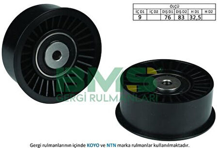 BMS 318 Alternatör Gergi Rulmanı 09x76 83x32.5 Plastik Nissan Interstar Primastar Opel Novano 1 1307700AQQ
