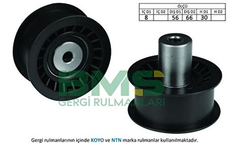 BMS 341 Alternatör Gergi Rulmanı 8x56X 66x30 Plastik Seat Cordoba Ibiza Volkswagen Polo 36109244