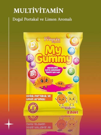 The Prouvee Reponses My Gummy Multivitamin Yenilebilir Takviye Edici Gıda 8 Adet