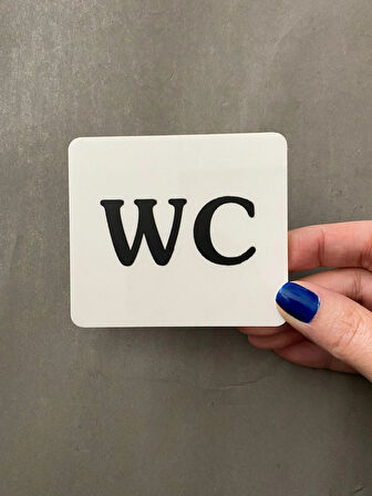 Beyaz Minimal Seri WC Yönlendirme Levhası