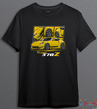 BUMETA Nissan 370Z Sarı Araba Unisex Tişört T-Shirt