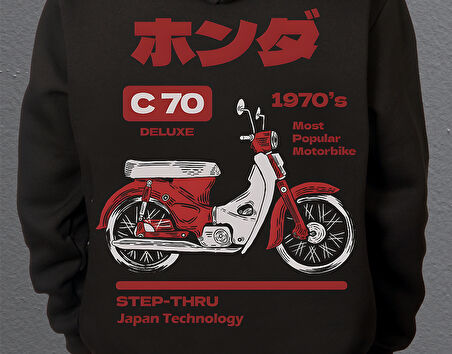 Bumeta KORE C70 1970 Most Popular Motorbike Motorsiklet Sweatshirt Unisex Kapüşonlu Hoodie