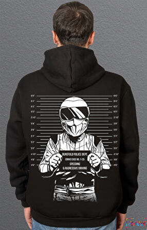 Bumeta Dunsfold Polis Departmanı Suçlu Sweatshirt Unisex Kapüşonlu Hoodie