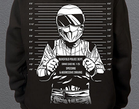 Bumeta Dunsfold Polis Departmanı Suçlu Sweatshirt Unisex Kapüşonlu Hoodie