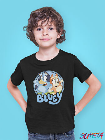 Bumeta  Bluey Bandit Heeler Chilli Heeler Çocuk Tişört T-shirt
