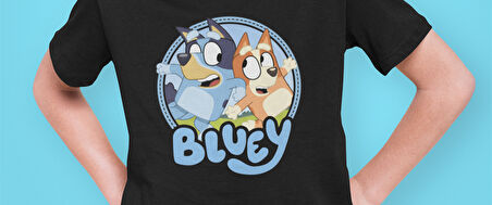Bumeta  Bluey Bandit Heeler Chilli Heeler Çocuk Tişört T-shirt