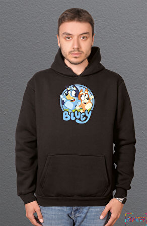 Bumeta Bluey Bandit Heeler Chilli Heeler Sweatshirt Unisex Kapüşonlu Hoodie