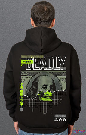 Bumeta Handle With Gare Para Cash Sweatshirt Unisex Kapüşonlu Hoodie