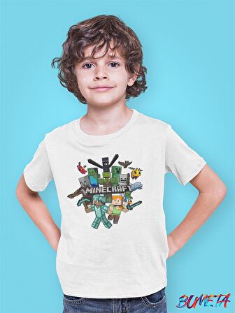 Bumeta Minecraft Lego All Karakter Characters Oyun Game Çocuk Tişört T-shirt