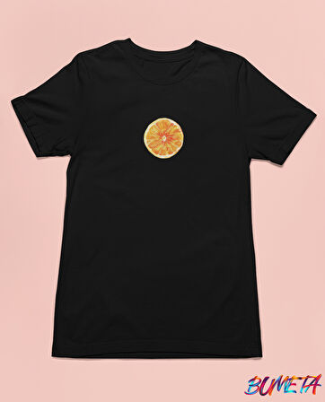 Bumeta Portakal Dilimi Minimal Unisex Tişört T-Shirt