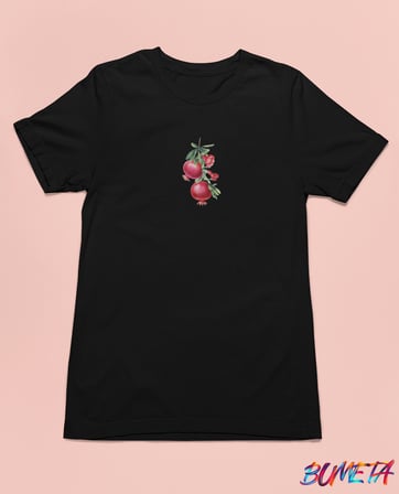 Bumeta Narlar Minimal Meyve Unisex Tişört T-Shirt
